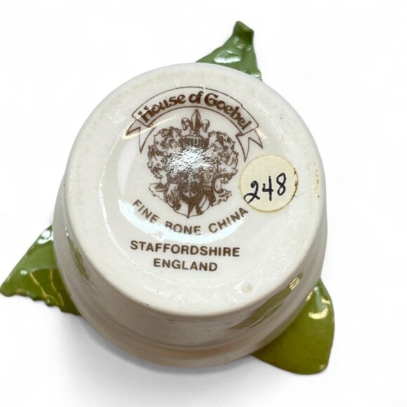 VTG Staffordshire House of Goebel Fine Bone China White Flower In White Pot 2" - Picture 3 of 5